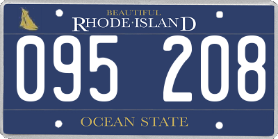 RI license plate 095208