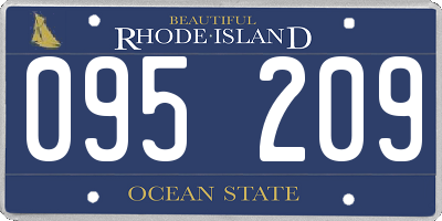 RI license plate 095209