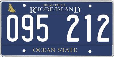 RI license plate 095212