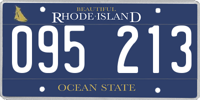RI license plate 095213