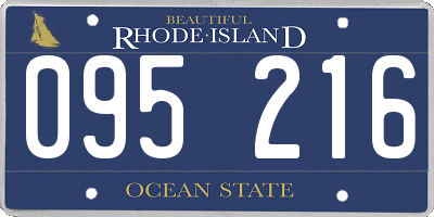 RI license plate 095216