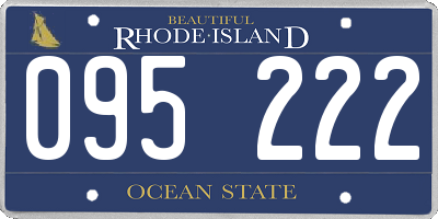 RI license plate 095222