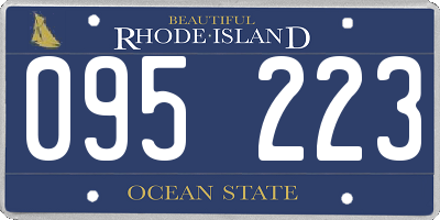 RI license plate 095223