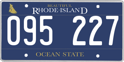 RI license plate 095227