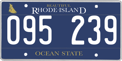 RI license plate 095239