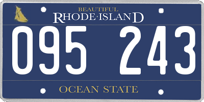 RI license plate 095243
