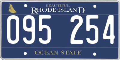 RI license plate 095254