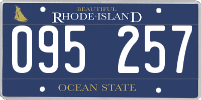RI license plate 095257