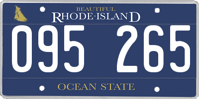 RI license plate 095265