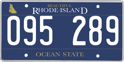 RI license plate 095289