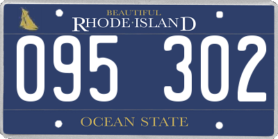 RI license plate 095302