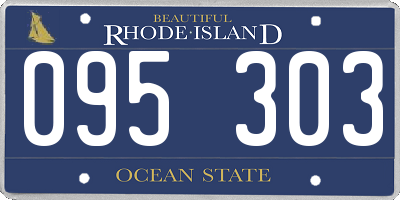 RI license plate 095303