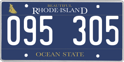 RI license plate 095305