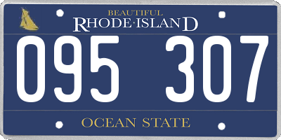 RI license plate 095307