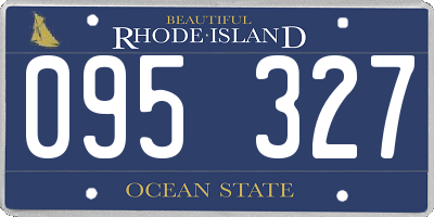 RI license plate 095327