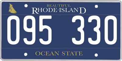 RI license plate 095330