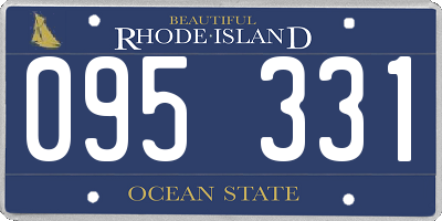 RI license plate 095331