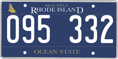 RI license plate 095332