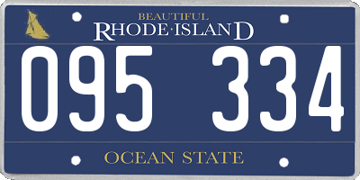 RI license plate 095334