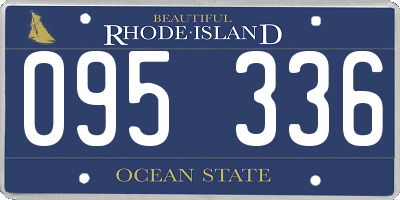 RI license plate 095336