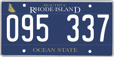 RI license plate 095337