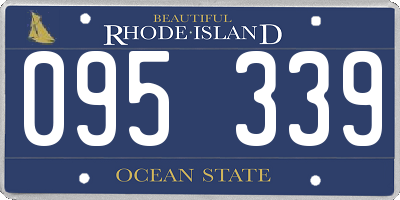 RI license plate 095339