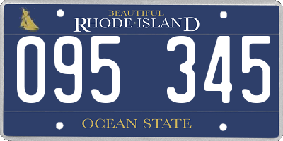 RI license plate 095345