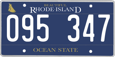 RI license plate 095347