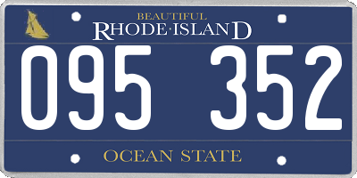 RI license plate 095352