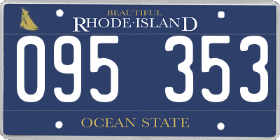 RI license plate 095353