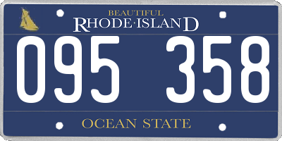 RI license plate 095358