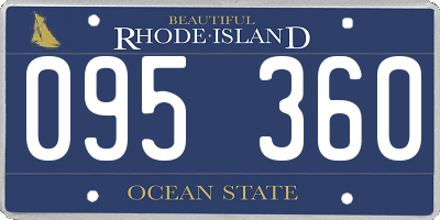 RI license plate 095360