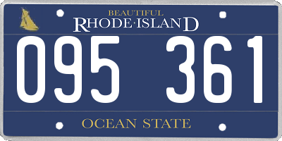 RI license plate 095361