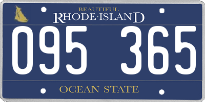 RI license plate 095365
