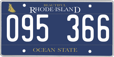 RI license plate 095366