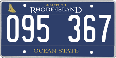 RI license plate 095367