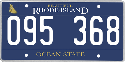 RI license plate 095368