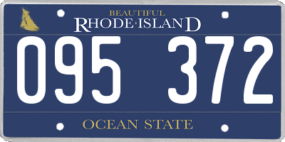 RI license plate 095372