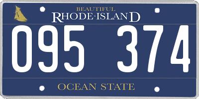 RI license plate 095374
