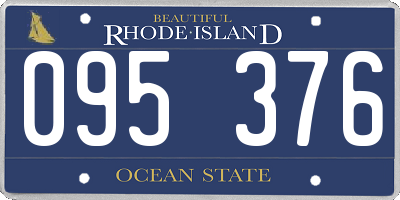 RI license plate 095376