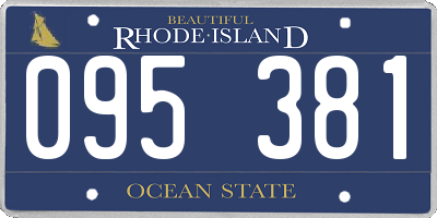 RI license plate 095381