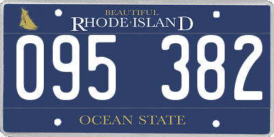 RI license plate 095382