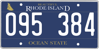 RI license plate 095384