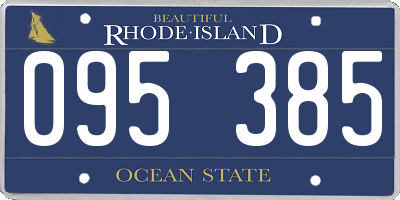 RI license plate 095385