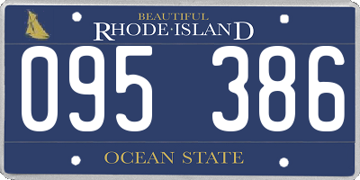 RI license plate 095386