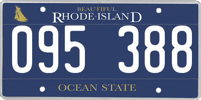 RI license plate 095388