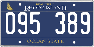 RI license plate 095389