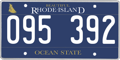 RI license plate 095392