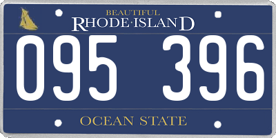 RI license plate 095396
