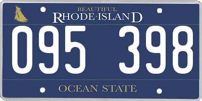 RI license plate 095398
